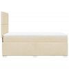 vidaXL Sommier &agrave; lattes de lit et matelas Cr&egrave;me 90x190 cm Tissu