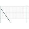 vidaXL Fixation au sol Euro pour cl&ocirc;ture 25 x 1,2 m Vert Maille