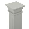 vidaXL Support pilier classique carr&eacute; pour plantes Gris 17x17x66cm MDF