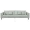 vidaXL Canap&eacute; avec coussin Gris clair 250 x 77 x 76 cm Velours