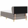 vidaXL Lit &agrave; ressorts avec matelas Taupe 90 x 190 cm tissu