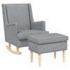 vidaXL Fauteuil avec pouf 2 pc Gris clair Tissu