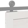 vidaXL Porte de grange Blanc 90 x 2,5 x 208 cm Bois de pin massif
