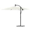 vidaXL Parasol de jardin avec m&acirc;t en acier blanc 269x269x235 cm
