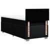vidaXL Sommier &agrave; lattes de lit avec matelas Noir 100x200 cm Tissu