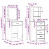 vidaXL Table de Toilette avec tiroir 2 pcs Marron 50 x 41 x 135 cm