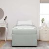 vidaXL Cadre de lit avec matelas Gris clair 90 x 190 cm tissu