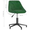 vidaXL Chaises pivotantes &agrave; manger lot de 4 vert fonc&eacute; velours