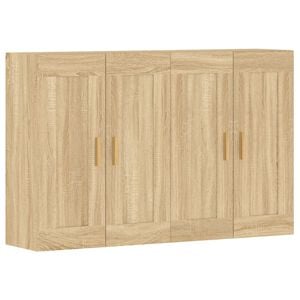 vidaXL Armoires murales 2 pcs ch&ecirc;ne sonoma bois d'ing&eacute;nierie