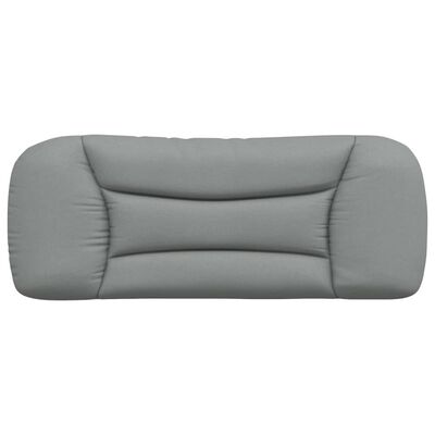 vidaXL Coussin de tête de lit gris clair 100 cm tissu