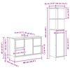 vidaXL Ensemble de mobilier de salle de bain 2 pcs Ch&ecirc;ne fum&eacute; et noir