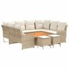 vidaXL Ensembles de meubles 8 pc Beige et cr&egrave;me Rotin PE