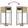 vidaXL Cabinet de chevet Ch&ecirc;ne Sonoma 41 x 28 x 76 cm