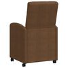 vidaXL Chaises de Salle &agrave; Manger avec Roues 2 pcs Marron