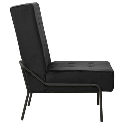 vidaXL Chaise de relaxation 65x79x87 cm Noir Velours