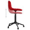 vidaXL Chaises &agrave; manger pivotantes lot de 2 rouge bordeaux velours