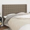vidaXL T&ecirc;te de lit avec oreilles Taupe 203x16x118/128 cm Tissu