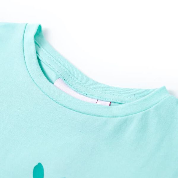 T-shirt pour enfants menthe clair 128