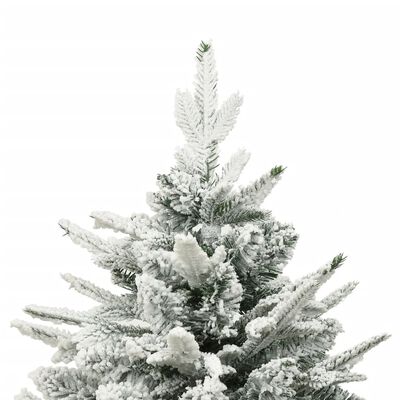 vidaXL Sapin de Noël artificiel à flocons de neige Vert 150 cm PVC/PE