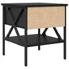 vidaXL Table de chevet avec tiroir Ch&ecirc;ne noir 40 x 42 x 45 cm