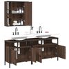 vidaXL Ensemble d'armoires de salle de bain 3 pcs ch&ecirc;ne marron