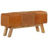vidaXL Banc de bok Marron 107 cm Cuir de chèvre véritable