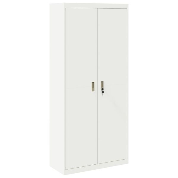 vidaXL Armoire de rangement 2 pcs Blanc 90 x 40 x 200 cm Acier