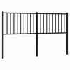 vidaXL T&ecirc;te de lit de remplacement m&eacute;tal noir 150 cm