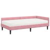 vidaXL Cadre de lit d'angle avec matelas Autre 2 pcs Gris Velours