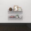 vidaXL &Eacute;tag&egrave;res murales 2pcs Gris b&eacute;ton 60x11,5x18cm bois d'ing&eacute;nierie