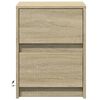 vidaXL Armoire de chevet avec lumières LED chêne sonoma