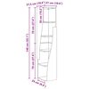 vidaXL Meuble d'angle Noir 27,5x27x140cm Bois d'ing&eacute;nierie
