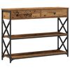 vidaXL Table Console avec tiroir Bois ancien 100 x 28 x 75 cm