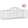 vidaXL Paniers &agrave; gabions arqu&eacute;s 7 pcs 200x50x60/80 cm Fer galvanis&eacute;