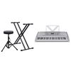 vidaXL Ensemble de clavier &eacute;lectrique &agrave; 61 touches argent&eacute; et noir