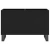 vidaXL Armoire &agrave; disques noir 74,5x38x48 cm bois d'ing&eacute;nierie