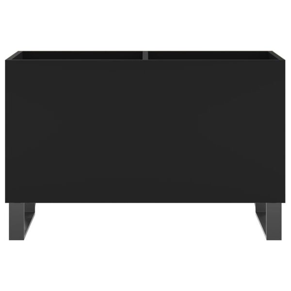 vidaXL Armoire &agrave; disques noir 74,5x38x48 cm bois d'ing&eacute;nierie