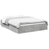 vidaXL Cadre de lit avec tiroirs sans matelas gris b&eacute;ton 150x200 cm