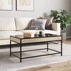 vidaXL Table basse avec LED infini ch&ecirc;ne sonoma 90x50x41 cm