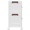 vidaXL Bo&icirc;te de rangement empilable avec roues &agrave; 2 niveaux 28 L