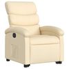 vidaXL Fauteuil inclinable Cr&egrave;me Tissu