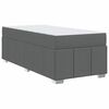 vidaXL Cadre de lit avec matelas Gris fonc&eacute; 80 x 200 cm tissu