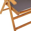 vidaXL Ensemble &agrave; manger de jardin 7 pcs anthracite tissu bois massif