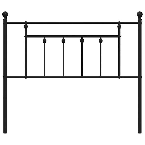 vidaXL T&ecirc;te de lit m&eacute;tal noir 100 cm