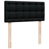 vidaXL Sommier &agrave; lattes de lit avec matelas Noir 90x190 cm Tissu