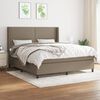 vidaXL Sommier &agrave; lattes de lit avec matelas Taupe 160x200 cm Tissu
