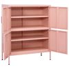vidaXL Armoire de rangement Rose 80x35x101,5 cm Acier