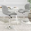 vidaXL Chaises pivotantes &agrave; manger lot de 2 Gris clair Velours