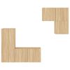 vidaXL Unit&eacute;s murales TV 4 pcs ch&ecirc;ne sonoma bois d'ing&eacute;nierie