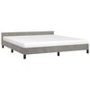 vidaXL Cadre de lit sans matelas gris clair 180x200 cm velours